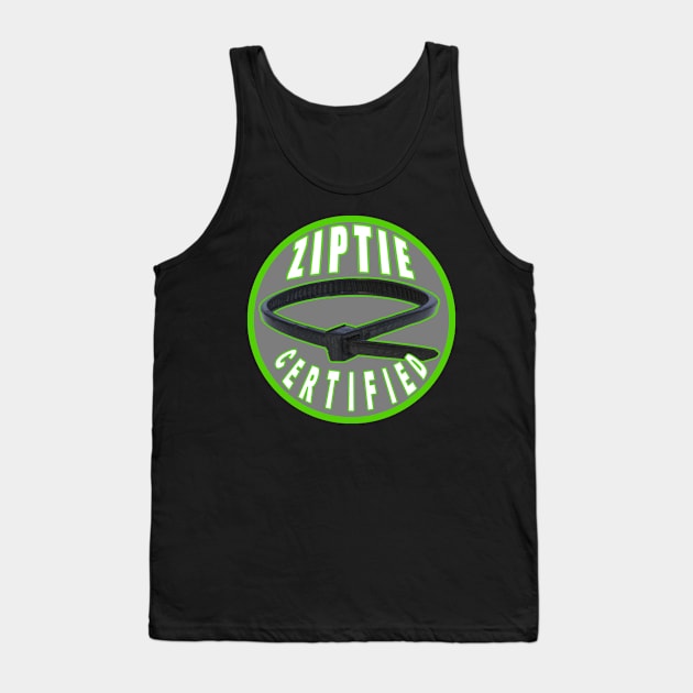 Zip Tie Certified Tank Top by  The best hard hat stickers 